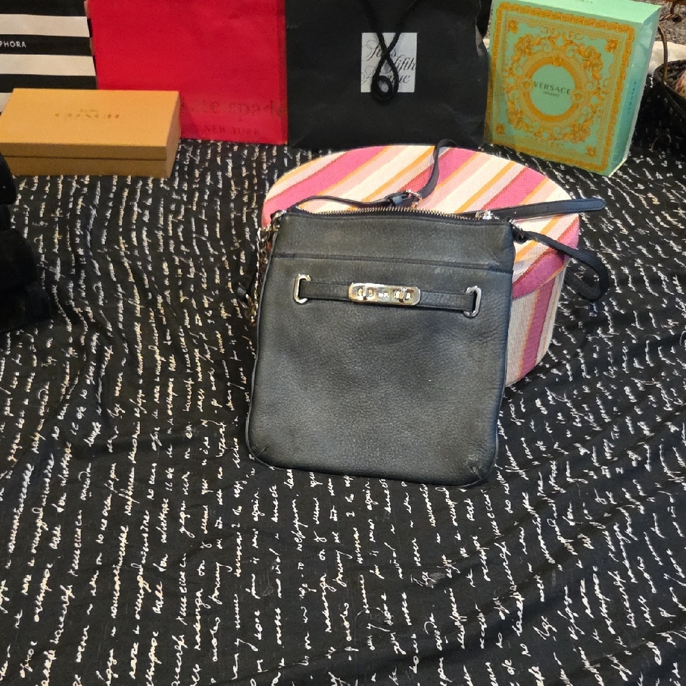 Coach Black Crossbody Bag with Silver Hardware
